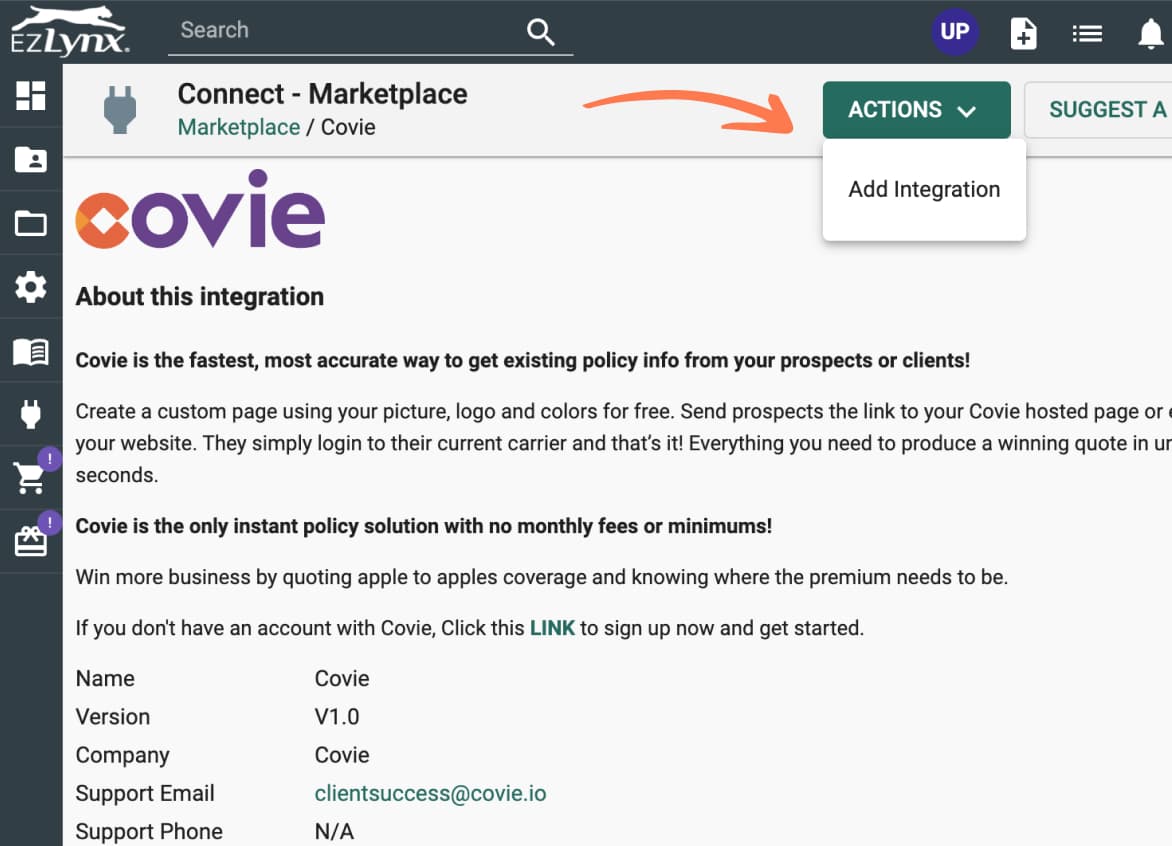 EZLynx Integrations Page